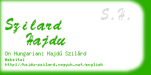 szilard hajdu business card