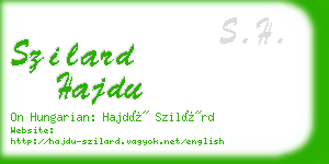 szilard hajdu business card